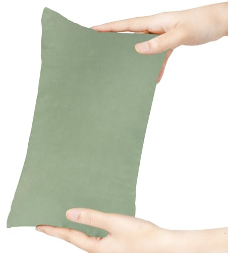 Winmany Mini Kudde 28 x 18 cm Liten Resekudd Solid Färg Liten Tupplurskudde med Kuddfodral för Vuxna, Hundar, Maskintvättbar