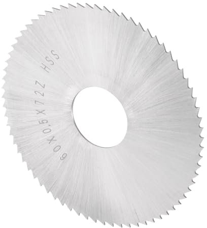 CoCud Disco de Sierra Circular, Diámetro de 60 mm, Eje de 16 mm, Grosor de 0,5 mm, 72 Dientes, Acero de Alta Velocidad (Hss) 6542 para Corte de Madera en Sierras de Mesa