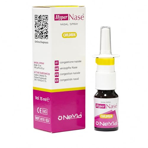 HYPERNASE Spray Nasale Bambini – Soluzione Ipertonica 3% con Acido Ialuronico | Naso Chiuso, Muco, Raffreddore