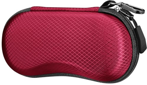 FINTIE Custodia Occhiali da Sole, Porta Rigida Occhiali da Sole in EVA con Moschettone, Portaocchiali Astuccio per Uomo Donna Ciclismo Sportivi