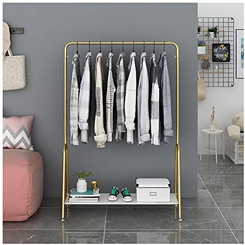 Portant à vêtements en métal avec étagère de rangement, présentoir à vêtements moderne antirouille avec pieds réglables