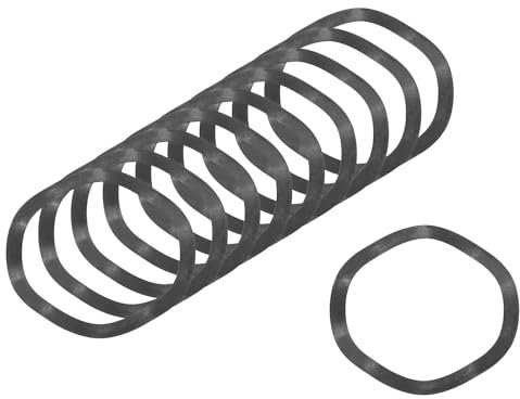 sourcing map Lot de 50 rondelles à ressort ondulées de 6,1 x 5 x 0,1 cm (ODxIDxT) – Rondelles incurvées en fer pour boulons à vis, rondelles ondulées pour machines (noir)