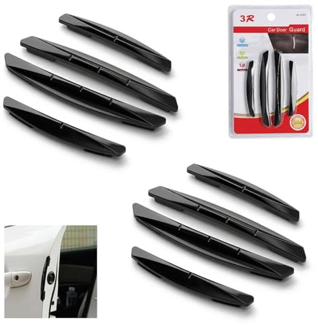 8 unidades de protectores de goma para bordes de puerta de coche, protección de bordes de puerta, protección contra arañazos, tiras decorativas universales para la mayoría de los vehículos