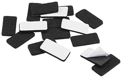 sourcing map Patins de Chaise Feutre Tampon Meuble Autoadhésif 30mm x 15mm 3mm Épais Noir 16Pcs