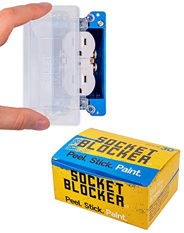 Socket Blocker – The Smarter Outlet Cover for Drywall & Painting – Better Than Tape for Remodeling & DIY Projects - 30 Pack
