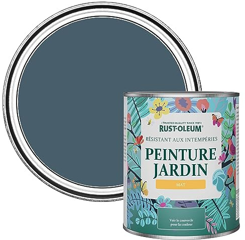 Rust-Oleum Blue Mould Resistant Garden Paint in Matt Finish - Blueprint 750ml