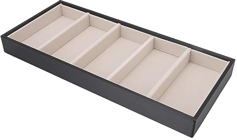 Cyrank Porta Occhiali Multiplo, Vassoio Per Esposizione Occhiali, 5 Griglie Organizer Occhiali Da Sole Cassetto, Scatola Per Occhiali Per Gioielli Vassoio Per Organizzatore Vetrina Per Occhiali(Nero)
