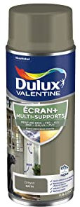 Dulux Valentine ECRAN+ MULTI-SUPPORTS EXTERIEURE - Peinture en Phase Aqueuse pour l'Éxtérieur et l 'Intérieur - Satin Origan aérosol 400 ml