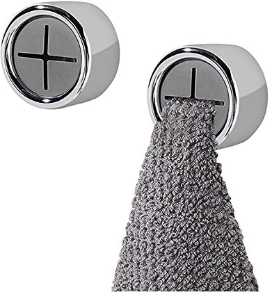 Shakeel 2PCS Self-Adhesive Towel Holders | Tea Towel Holder for Kitchen BathroomKitchen Hooks for TowelsRagsGlovesKitchen Towel Holders with Thread ScrewsMulti-Purpose Used as Cupboard Handles