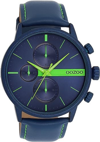 Oozoo Timepieces Herren Uhr | Armbanduhr Herren mit Lederarmband | Hochwertige Uhr für Männer | Edle Analog Herrenuhr in rund | C11228
