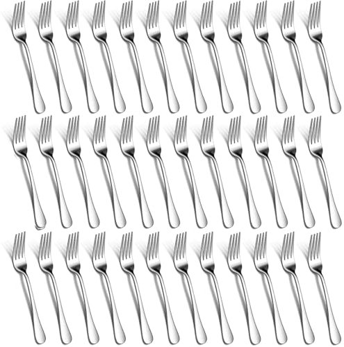 Set di forchette da 36 pezzi, Set di forchette acciaio inox PionStar, (7,3/18,5 cm), Lavabile in lavastoviglie, Forchette per la cena/Forchette da dessert per casa/ristorante