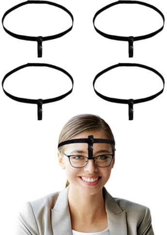 4Pcs Rhinoplasty Glasses Holder with Attachable Glasses Eyeglasses Suspension Strap; Elastic Headband Eyeglass Holder for Nasal Surgery/Rhinoplasty/Septoplasty/Nose Recovery