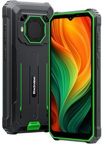 Blackview BV6200 Plus Outdoor Handy, 24GB+256GB, 11000mAh Akku, 3W 98dB Ultra-lauter Lautsprecher, 16MP+13MP, 6,56'' HD+, Android 14 DUAL SIM IP68 Wasserdicht Smartphone Ohne Vertrag, NFC Grün