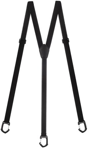 Olata Bretelle a Y Stile Skinny con Moschettoni in Plastica – 2 cm di Larghezza, Elastiche. Nero
