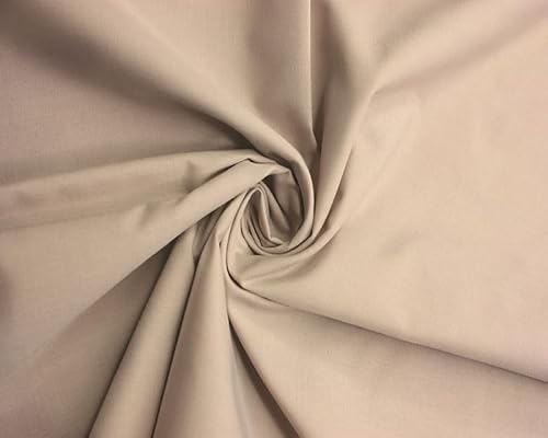 Polycotton -112cm, Durable for Sewing & Dressmaking (Mushroom, 1 Meter)