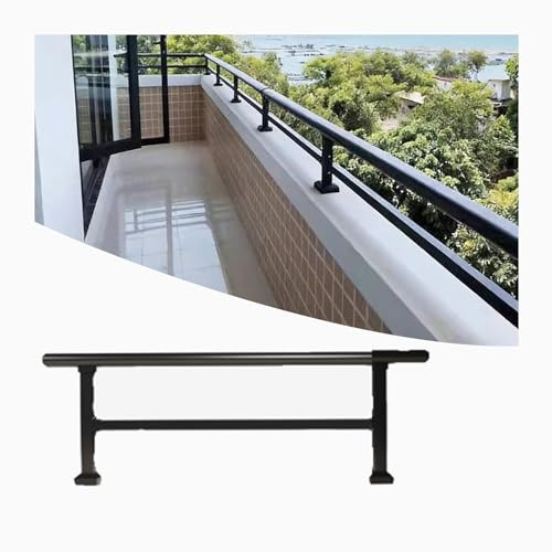 LVLDAWA Horizontal Flat Railing Kit, Temporary Pool Yard Balcony Heightened Picket Fence. Extend Arm Fences to Increase Height for Garden, Patio(150X40CM)
