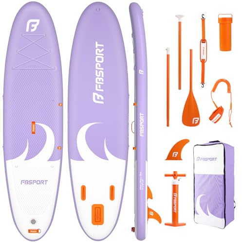 FBSPORT Tavola SUP Gonfiabile SUP 335CM per Adulti e Giovani, Stand Up Paddle Board Spessa 15 cm tavola da Surf tavola da SUP con Pagaia Regolabile, Zaino, Pompa & Pinna Rimovibile Surfboard