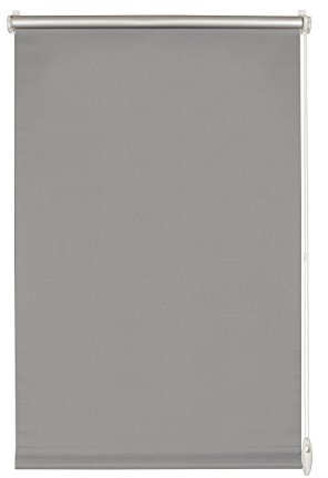 GARDINIA EASYFIX Tenda a rullo termica, Fissaggio a incastro o con adesivo, Altamente riflettente, Risparmio energetico, Opaco, Incl. materiale di montaggio, Grigio, 100 x 150 cm (LxH)