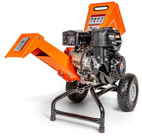 SuperHandy Wood Chipper Shredder Mulcher 196cc Motor Engine Heavy Duty Compact Rotor Assembly Design 5cm Max Capacity Aids in Fire Prevention and Building Firebreaks