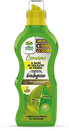 Albagarden - Solfato Di Ferro - Antimuschio Concime Concentrato Liquido - Rinverdente Fogliare Per Prato e Per tutte le Piante x 1 kg