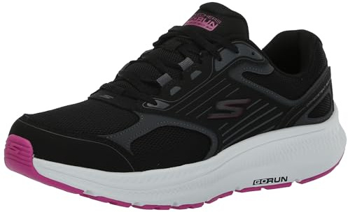 Skechers Go Run Consistent 2.0 Advantage, Scarpe da Ginnastica Donna, Nero Fucsia, 39 EU