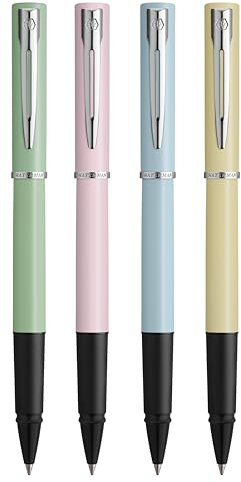 Waterman Allure Premium Metal Rollerball Pen | Pastel Colours | Black Ink | Set of 4 | Gift Boxed