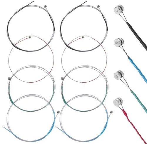 Violinsaiten, 8 Stück Geigensaiten Saiten Violinensaiten Universal Full Set Violinen Stahlkern Violine Fiddle String Saiten Universal Violinsaiten Stahlkern Stahlsaiten für 1/2, 1/4 und 1/8