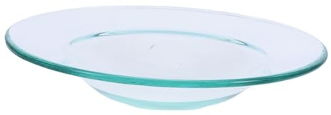 HIAKDOFT Plato Calentador de Cera Transparente de 8 CM Repuesto para y Aromaterapia Placa Reutilizable y Fácil de Limpiar para Uso en Velas y Aceites Esenciales