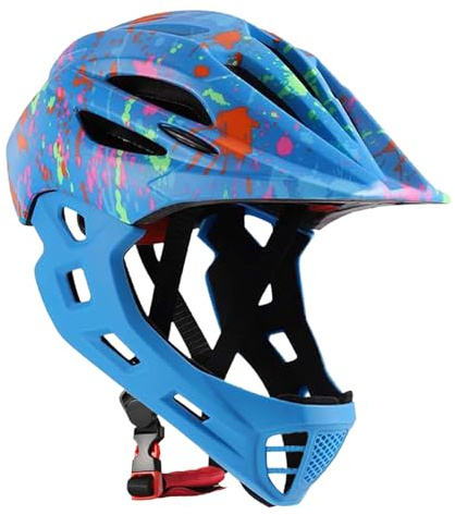 Sunydog Casques de Vélo Intégraux Réglables pour Enfants, Casques Légers pour Tout-petits avec Lumière LED, Ventilation, Protection Solaire avec Coussinet éponge
