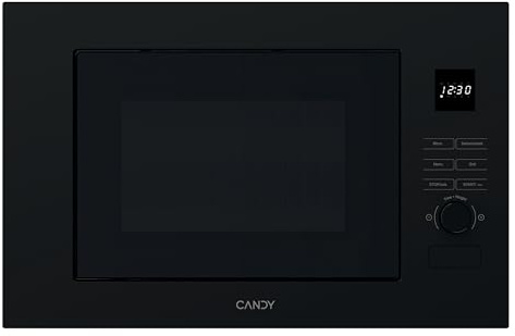Candy CA38FL7N20WXB Microondas con Grill, 20L, 750W - 1000W, Mando Giratorio y Botones, 8 automenús, Bloqueo Infantil, Plato 27 CM, Display Digital, Descongelación, Apertura Izquierda, Inox