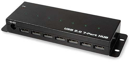 LogiLink UA0318 hub de interfaz USB 2.0 5000 Mbit/s Negro - Concentrador (USB 2.0, USB 2.0, 5000 Mbit/s, Negro, Metal, 5 V)