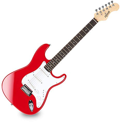 Shaman Element Series STX-100R - E-Gitarre in ST-Bauweise - geölter Hals aus Ahorn - Macassar-Griffbrett - rot