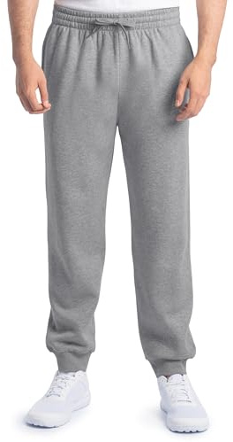 Fruit of the Loom Men's Eversoft Fleece Sweatpants & Joggers, Joggers-Grey Heather, Small