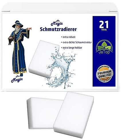 21 x Mr.Magic Dirt Eraser Sponge Eraser Sponge Magic Sponge Extra Strong for Household, Kitchen, Wall, Bathroom