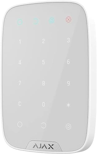 ZONAPRO Teclado inalámbrico bidireccional Blanco Ajax Keypad 38249 AJKP KP Alarma