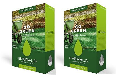 Emerald GO GREEN TurfInnovation, Concime per Prato Starter per nuove Semine e Trasemine,rilascio programmato per nutrizione costante,2kg (80mq) (2)
