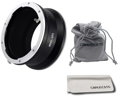Adaptador de objetivo M645 a GFX, compatible con Mamiya 645 (M645) Montar objetivo a compatible con cámara FX GFX G, GFX 50S/GFX50R/GFX 100/GFX 100S cámara+paño de limpieza de lentes