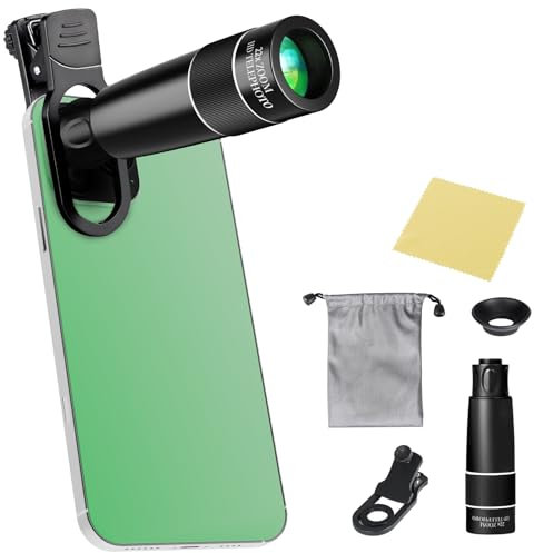 22X Telephoto Phone Lens Long Focus for iPhone and Android, Zoom Cellphone Camera Lens with Phone Clip for Picture Video Taking