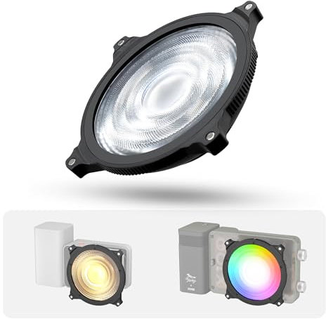 ZHIYUN Mini Reflector de Lente(Montura ZY), Modificador de Luz Ajustable, Aumento de Brillo de 5X, Adecuado para X100RGB, X100Bi-Color, CX100, X60,CX50 Iluminación de Salida Continua Fotografía, 99g