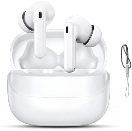 Debbeny Cuffie Bluetooth, Auricolari Bluetooth 5.3 con Stereo HiFi Immersivo, 50 Ore di Durata, Cuffie Wireless con Ricarica Rapida USB-C, Touch Control IP7 Impermeabili for iPhone iOS Android