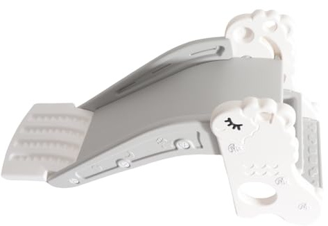 Cryfokt Scivolo da Gioco per Scalatore per Bambini, Resistente Scivolo per Interni per Bambini, Facile da Montare, attività Divertente e Coinvolgente, Adatto per Famiglie, Plastica (Bianco Grigio)