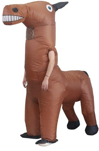 YRTUOP Disfraz de Caballo Inflable para Adultos | Traje Completo Inflable De Fantasía Para Festival - Disfraz De Caballo Para Adolescentes Y Adultos | Para, Parejas, Familia, Amigos