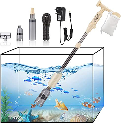 Aquarium Kiesreiniger Kit, Elektrische Kies Reiniger 520 l/h Siphon Aquarium Reiniger Sauger Automatisch Aquarium Wasserwechsel für Aquarien Sand Kies Filter Algen Reinigung