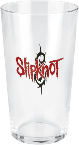 Slipknot Slipknot Logo Unisexe Verre à pinte transparent, Verre, 0,5 L