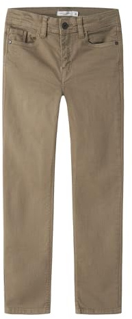 NAME IT Nkmtheo Xslim tejido TwillPant 1111-tp , Pantalones Niños, Kelp, 128