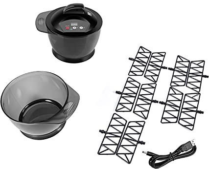 Miscelatore Tinta Capelli Elettrico Ciotola Automatica per la Miscelazione di Tinture per Capelli Ricaricabile USB con Display LCD per Miscelare il Colore Della Tintura dei Capelli(Spina USA)