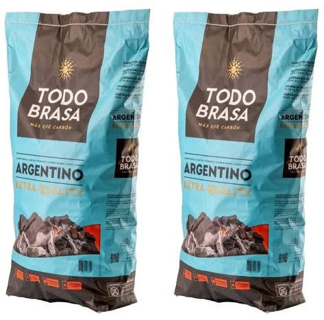 Todobrasa Argentino 2 x 10kg Saco de Carbón Vegetal para Barbacoa