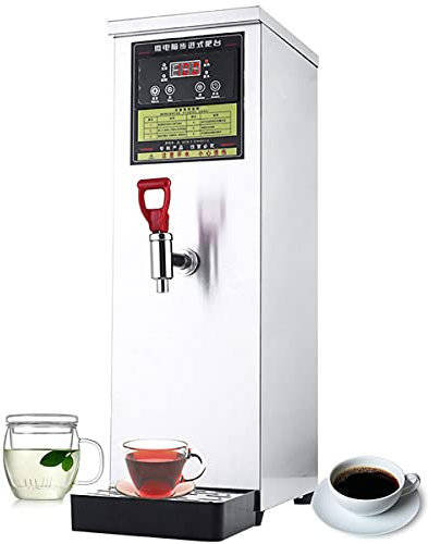 Wasserwärmer, Kommerzieller Heißgetränkespender, Kaffeeurnen, 2500 W hohe Leistung, Wasserleistung: 50 l h, Doppelter Edelstahl, Geeignet für Schule, Milchteeladen, Restaurant, Party