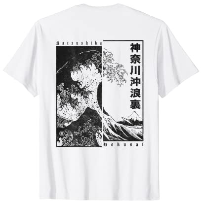 Grande Onda al Largo di Kanagawa Hokusai Ukiyo-e Giapponese Maglietta