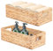 YheenLf aufbewahrungsbox, 2er-Pack Körbe (37x16.5x11cm/33x12.5x10cm), Korb geflochten, Stapelbare Regalkörbe, korb aufbewahrung für Schlafzimmer und Badezimmer, Schöner Baskets, Wasserhyazinthe